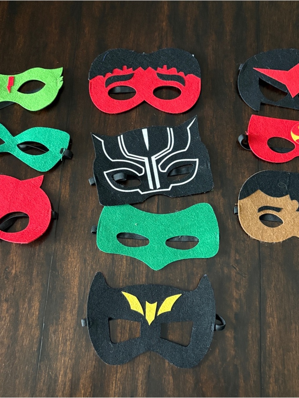 Variety Pack Superhero Masks (set of 10)